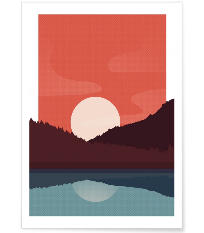 Poster Landscape Sunset