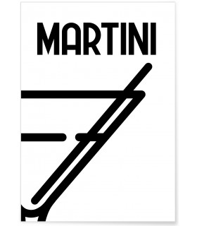 Affiche Cocktail Martini Minimaliste
