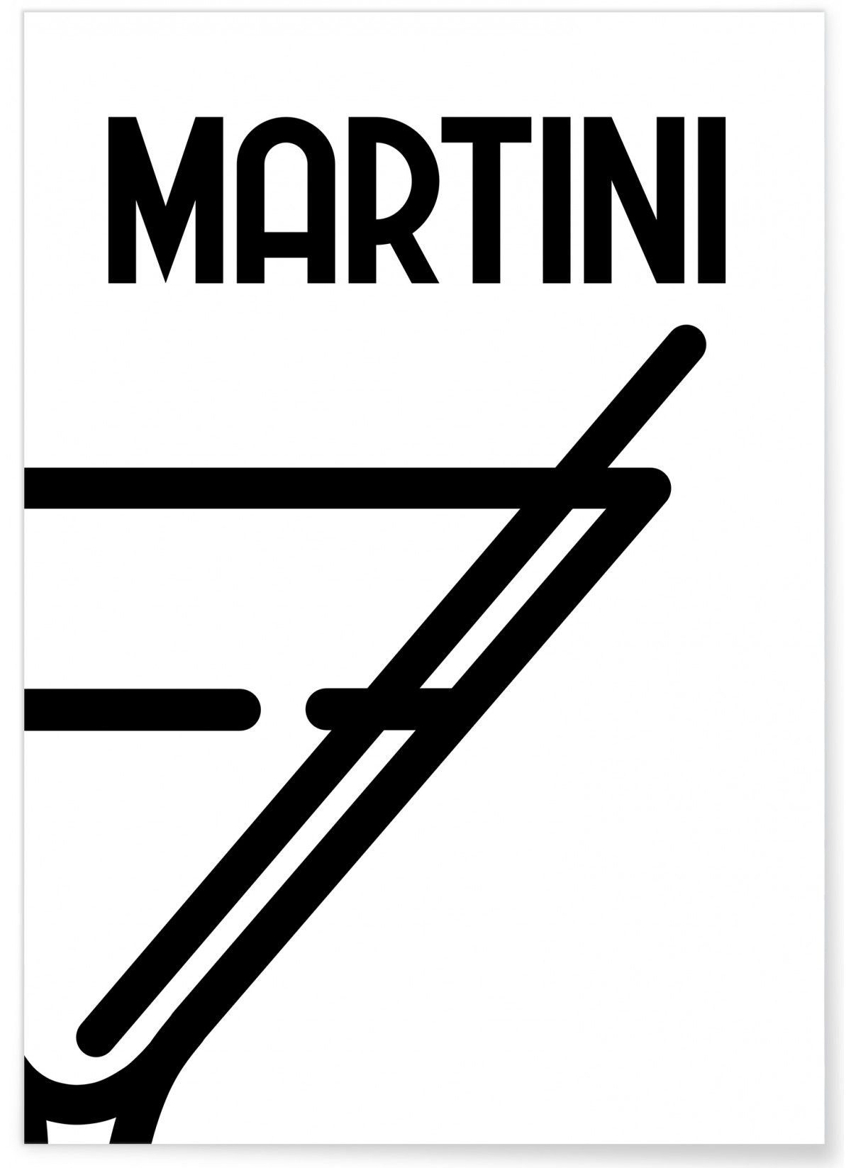 Affiche Cocktail Martini Minimaliste