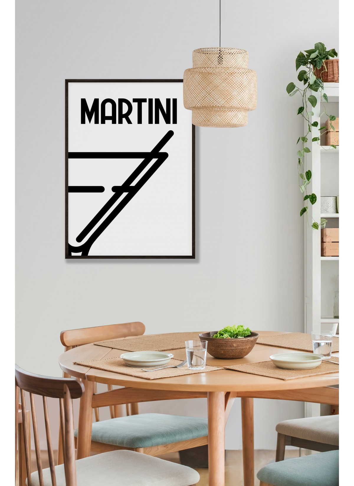 Affiche Cocktail Martini Minimaliste