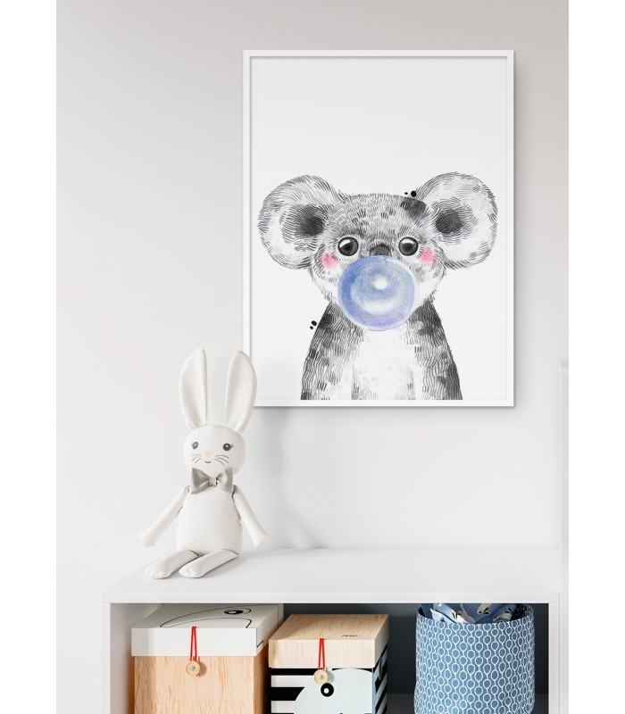 Affiche Bulle de Koala Bleue