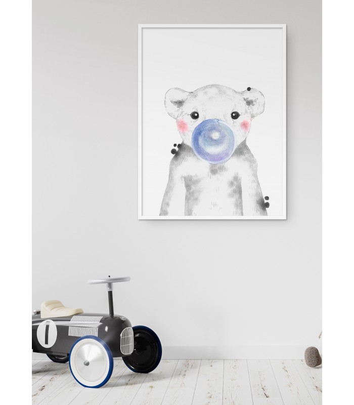 Affiche Bulle d'Ourson Bleue