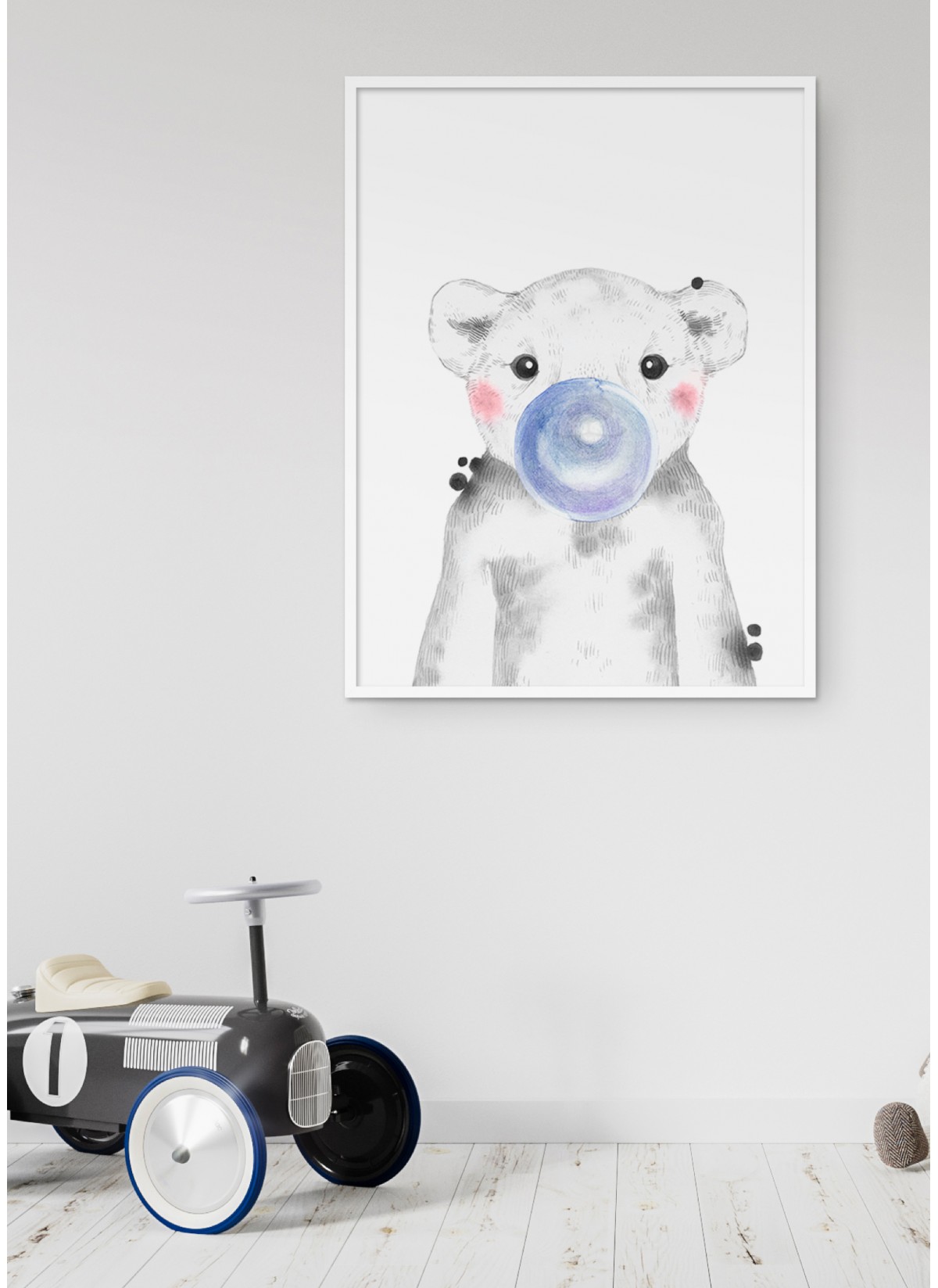 Affiche Bulle d'Ourson Bleue