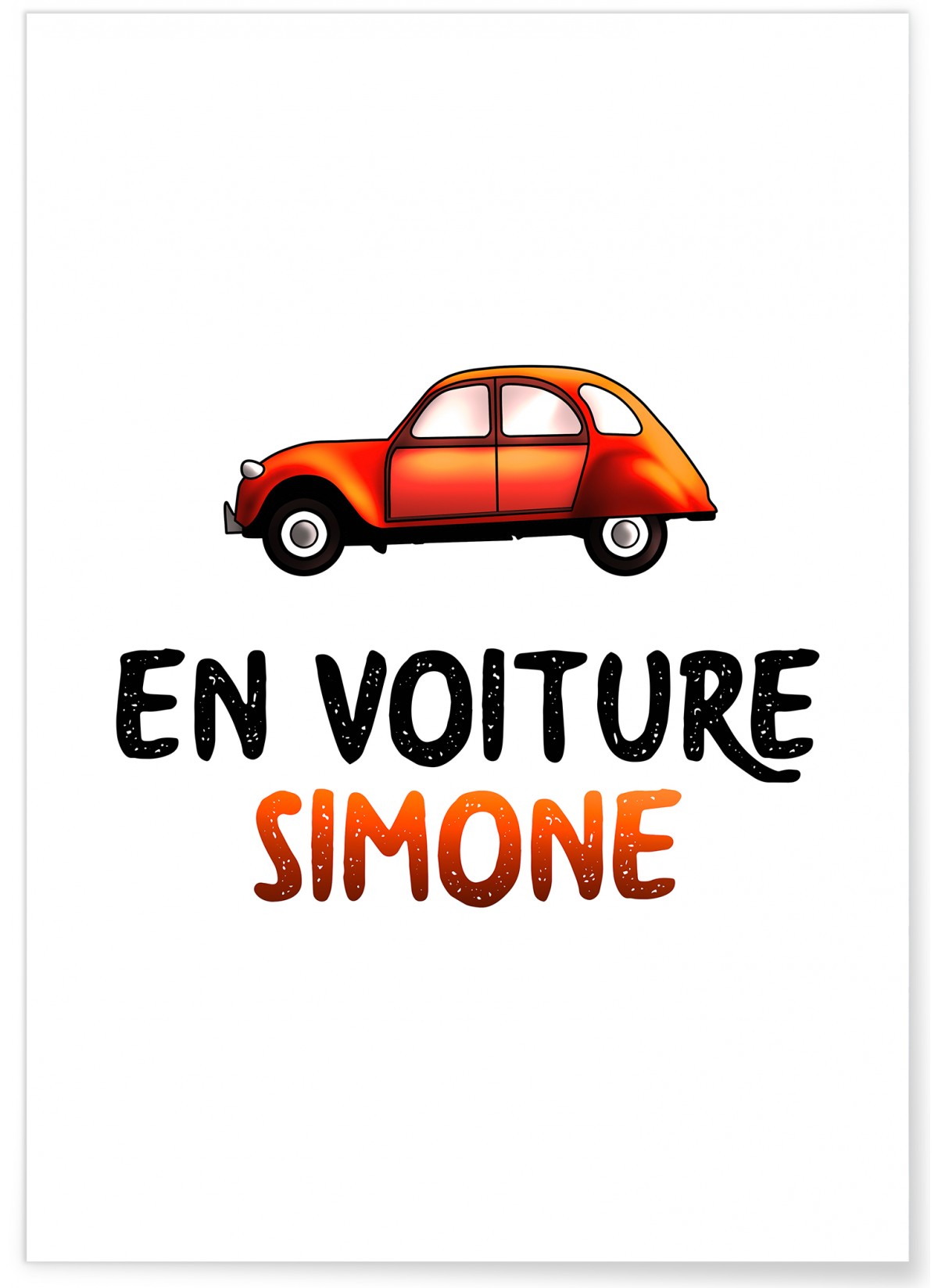 Sous Verre Décapsuleur (1 unité) En voiture Simone Humour Voiture