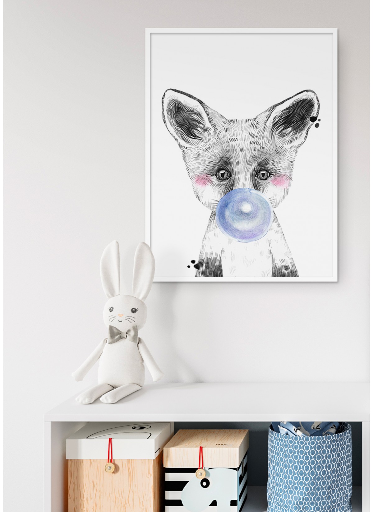 M. FOX - Affiche enfant - Renard et lapin