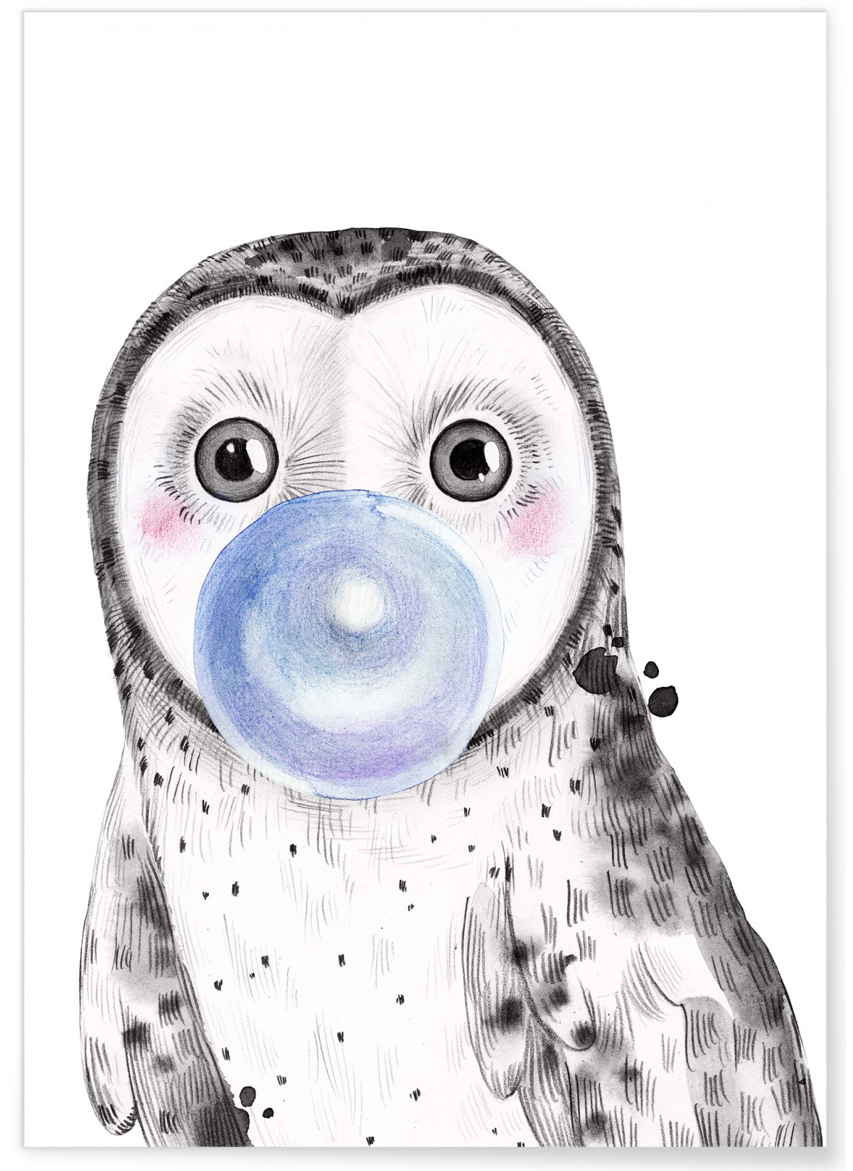 Affiche Bulle de Chouette Bleue