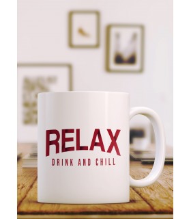 Mug "Relax, drink and chill"