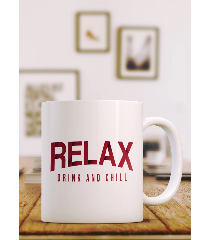 Mug "Relax, drink and chill"