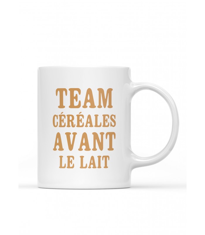 Mug "Team céréales avant le lait"