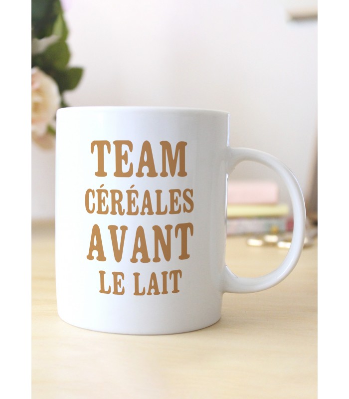 Mug "Team céréales avant le lait"