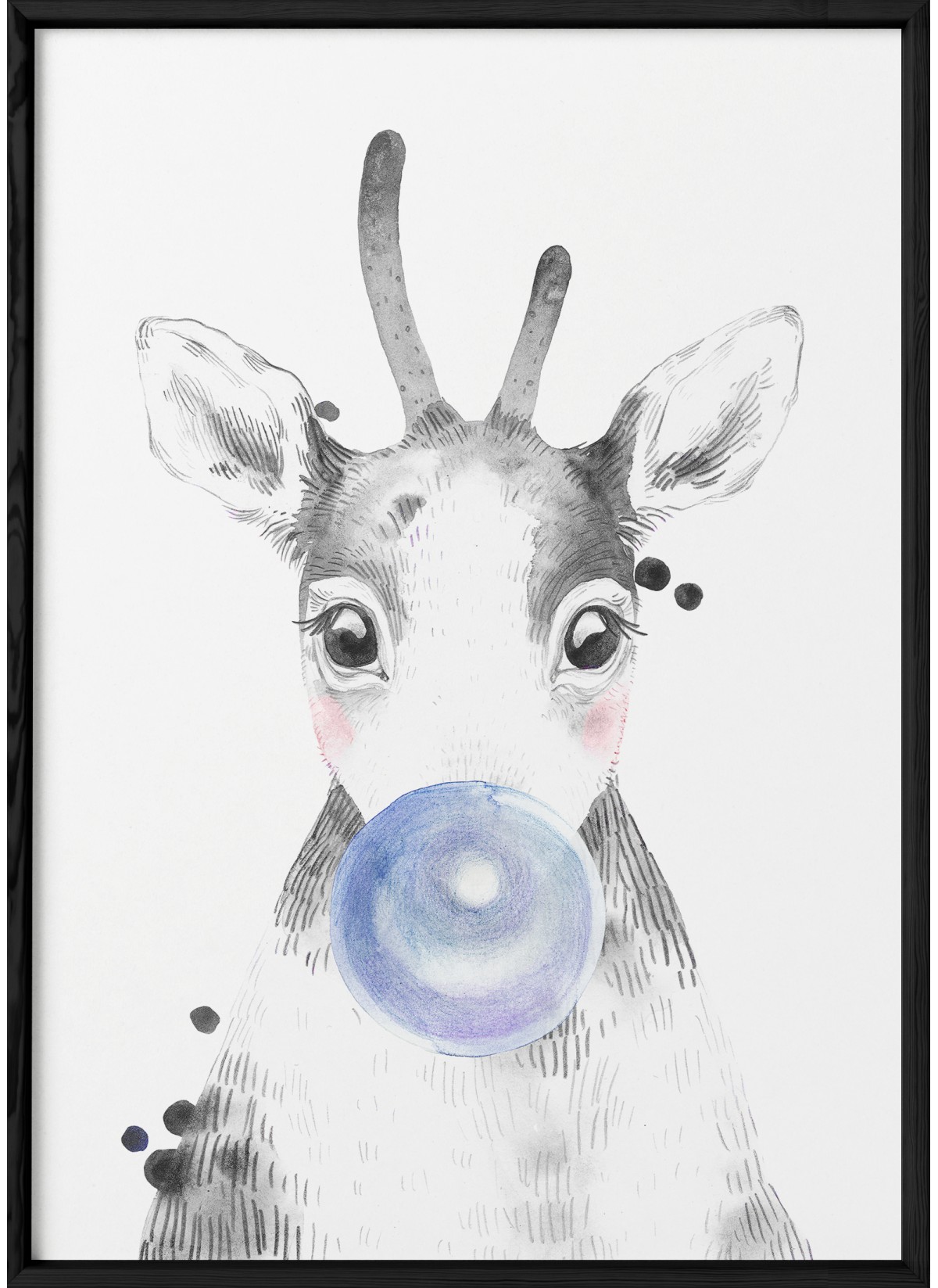 Affiche Bulle de Cerf Bleue