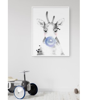Affiche Bulle de Cerf Bleue