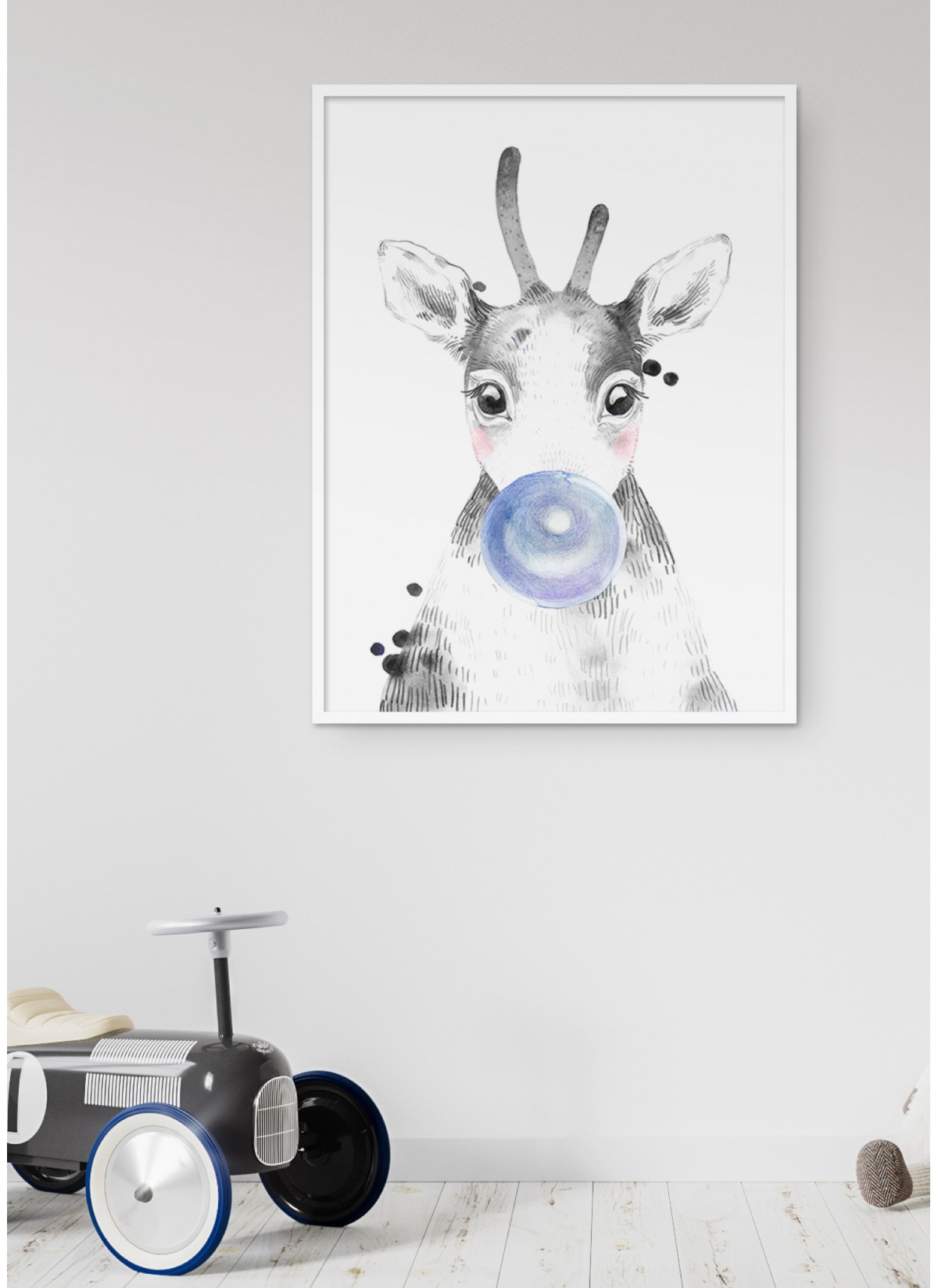 Affiche Bulle de Cerf Bleue