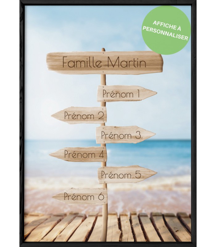 Affiche Panneau Famille [personnalisable]