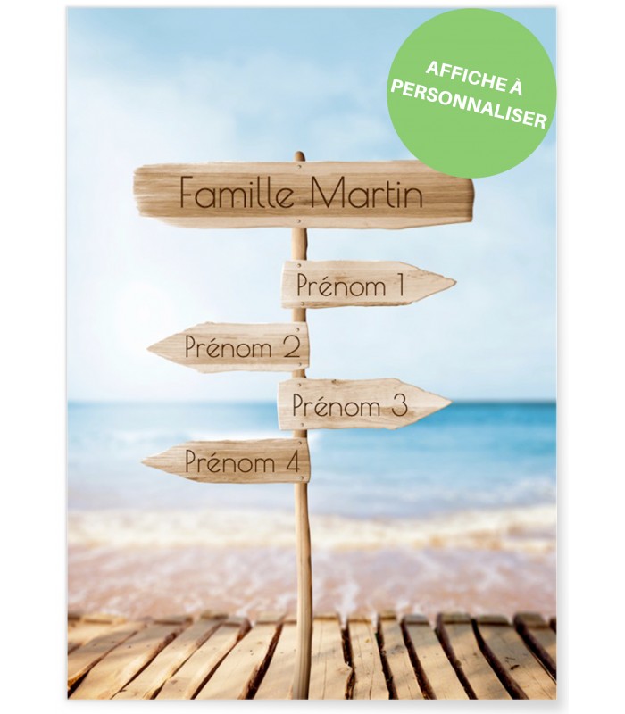 Affiche Panneau Famille [personnalisable]