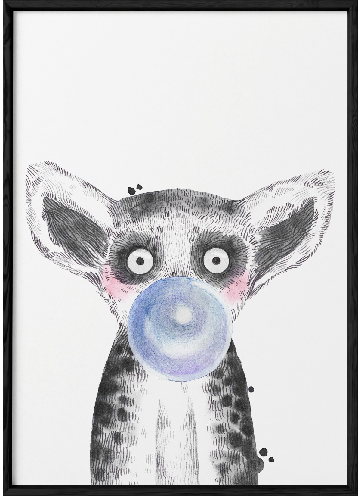 Affiche Bulle de Lémurien Bleue