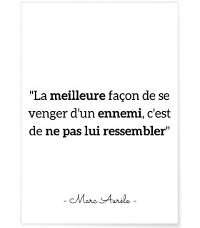 Affiche citation Marc Aurèle "la meilleure façon..."
