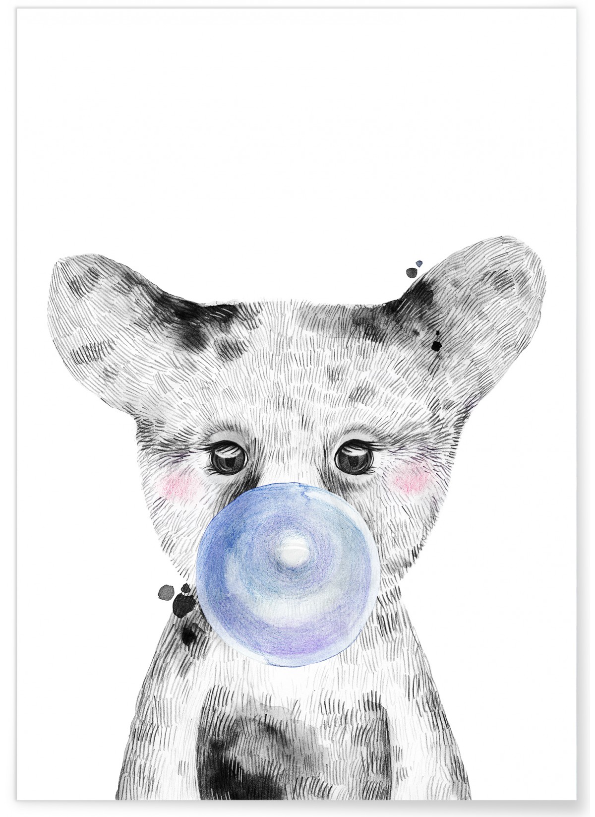 Affiche Bulle d'Ours Bleue