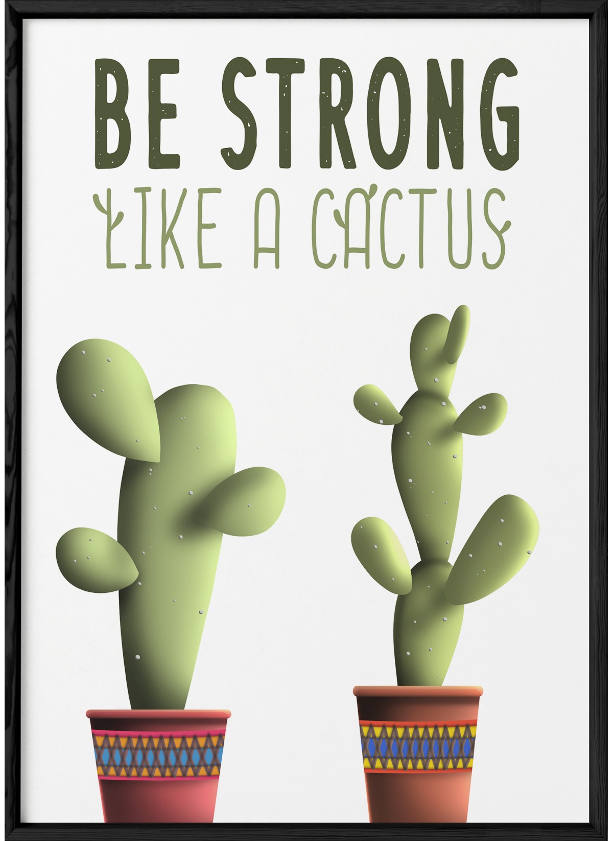 Poster "Be strong like a cactus"