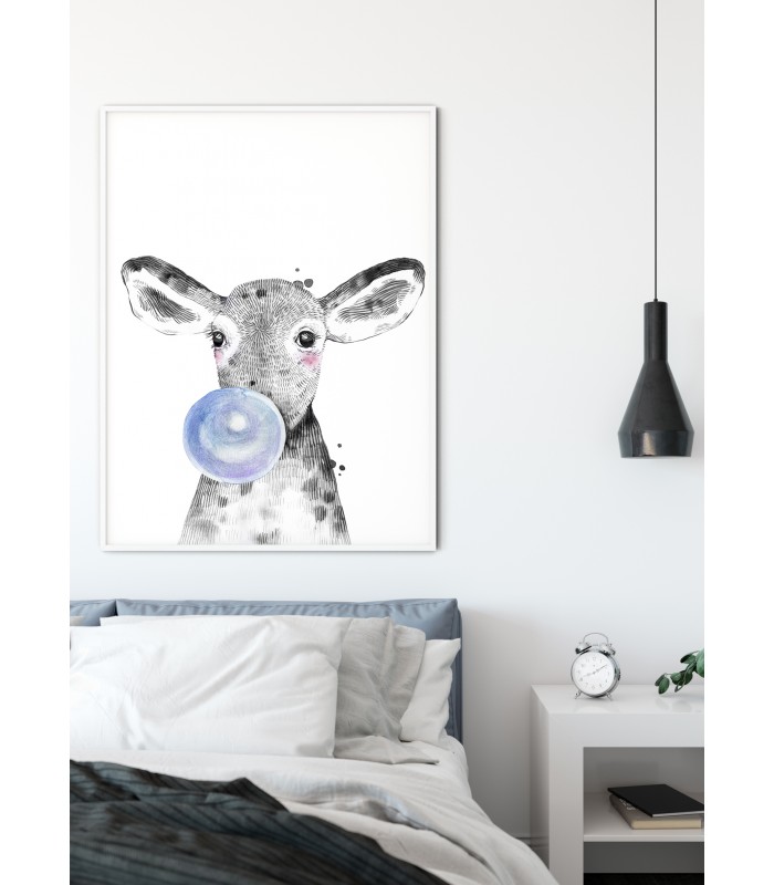 Affiche Bulle de Veau Bleue