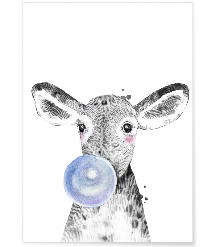 Affiche Bulle de Veau Bleue