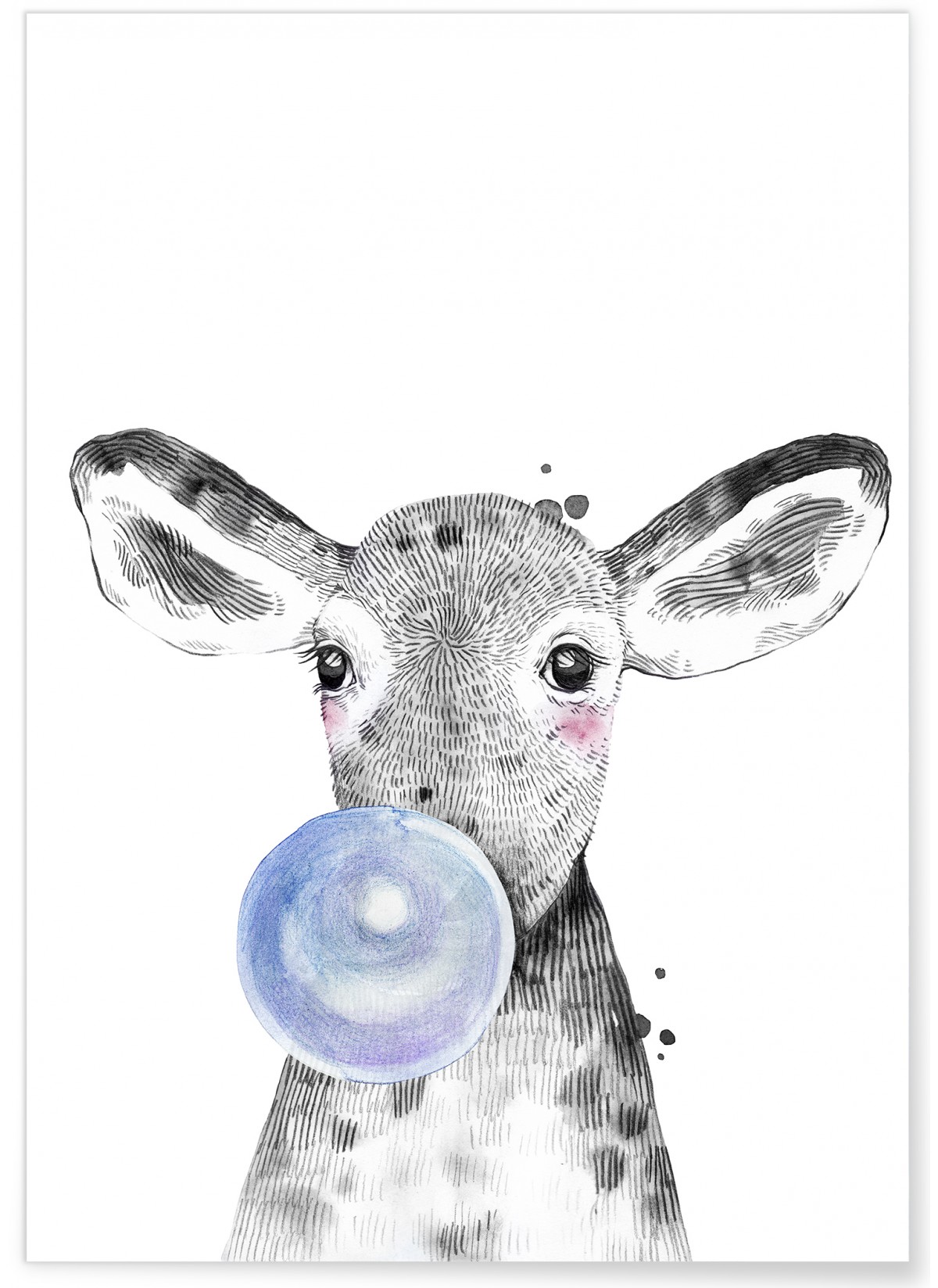 Affiche Bulle de Veau Bleue