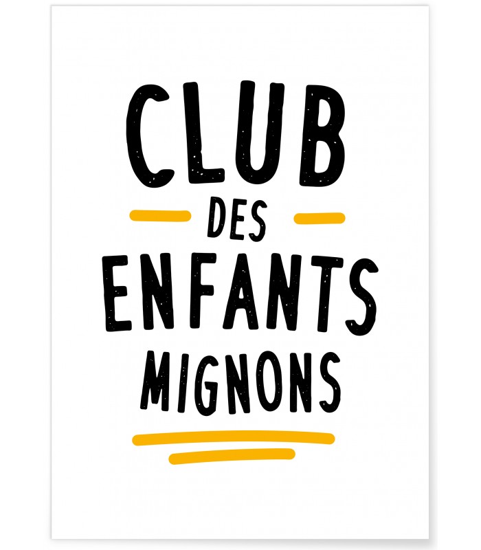 Affiche "Club des Enfants Mignons"