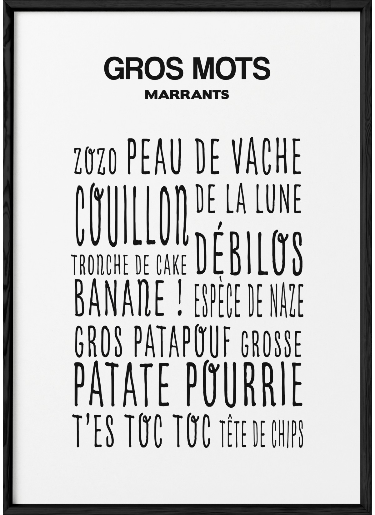 Affiche Gros Mots Marrants
