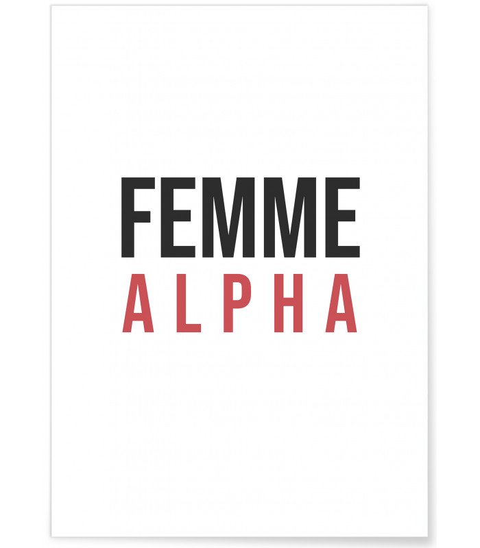 Affiche Femme Alpha