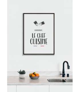 Affiche "Le chef cuisine"