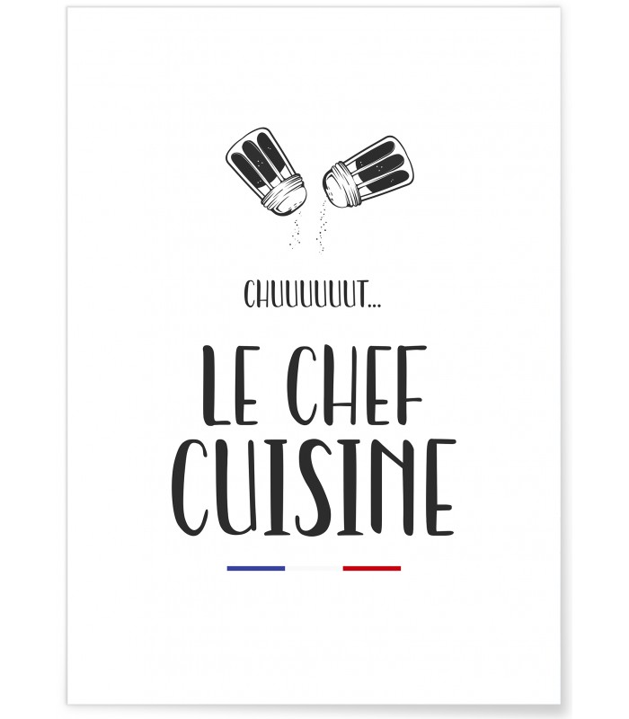 Affiche "Le chef cuisine"