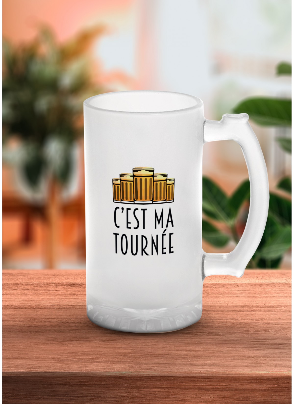 Chope de bière "C'est ma tournée"