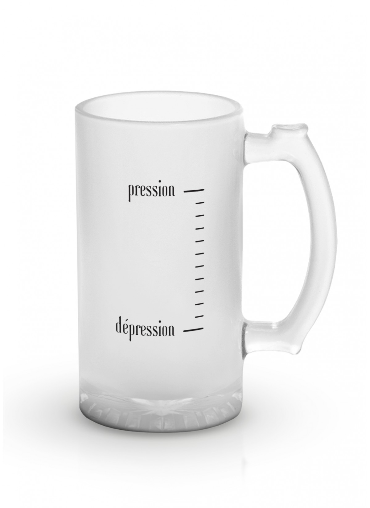 Chope de bière "Pression/Dépression"