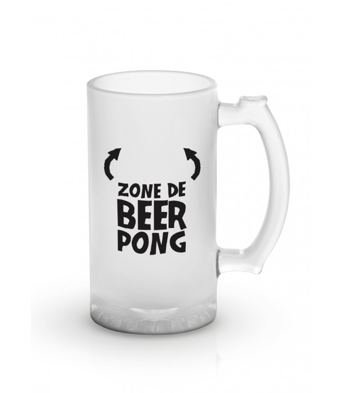 Chope de bière "Zone de Beer Pong"