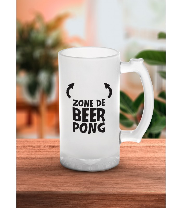 Chope de bière "Zone de Beer Pong"