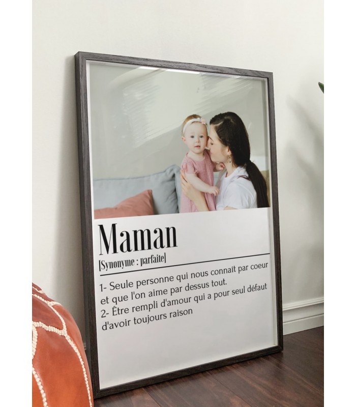 Affiche définition Maman personnalisable