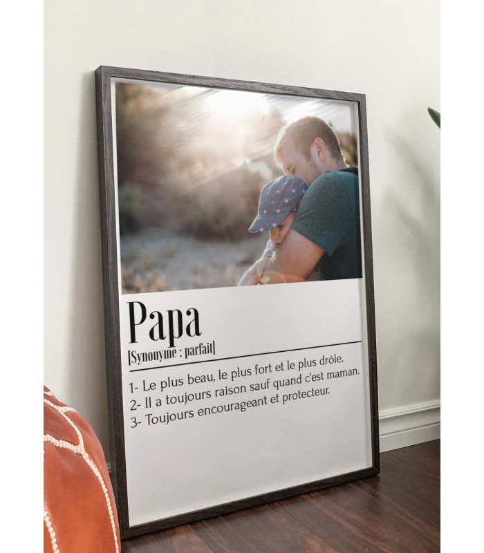 Affiche définition Papa personnalisable