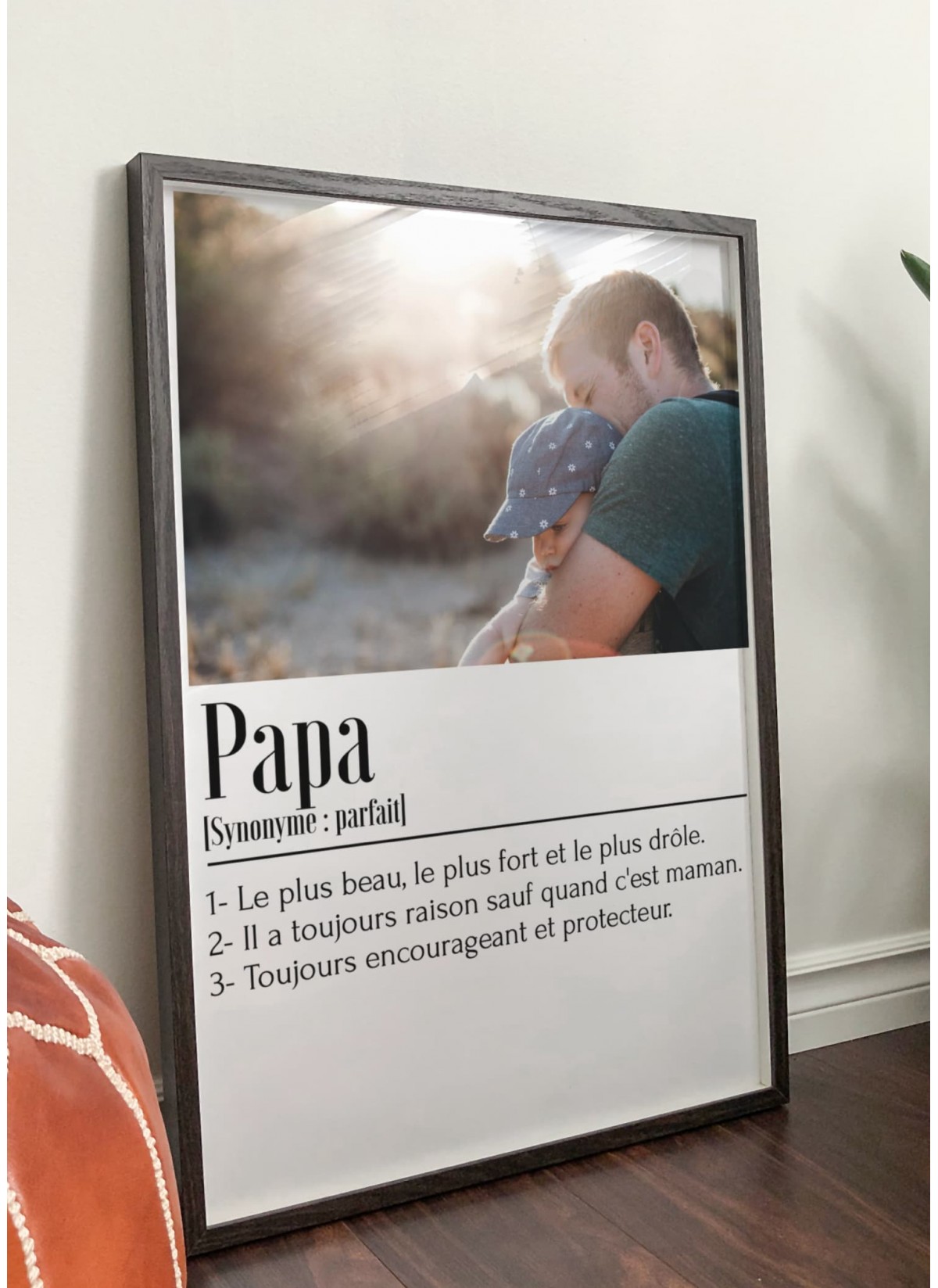 Affiche personnalisée pour papa, idée cadeau personnalisée