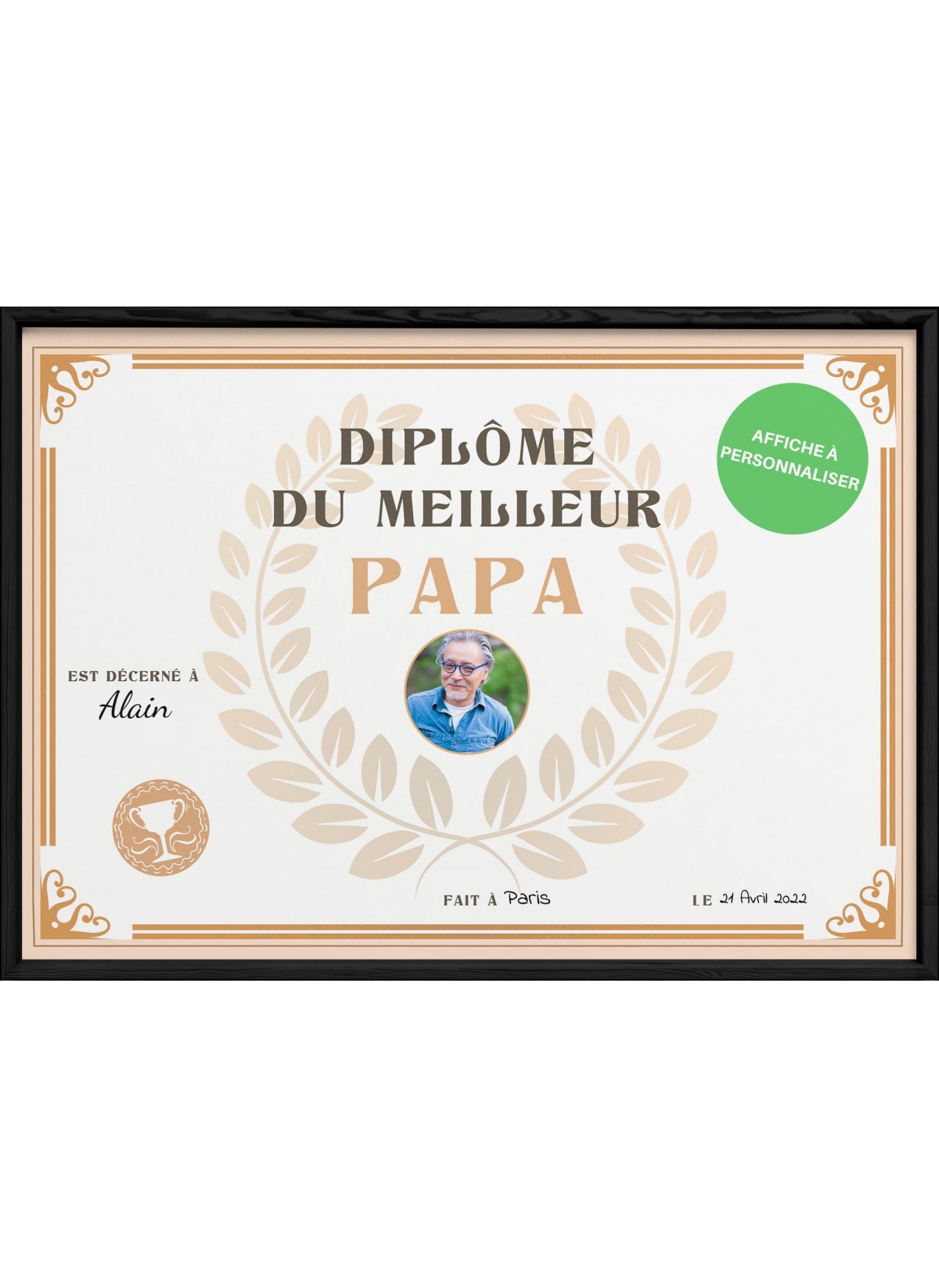 Affiche Personnalis E Pour Papa Id E Cadeau Personnalis E