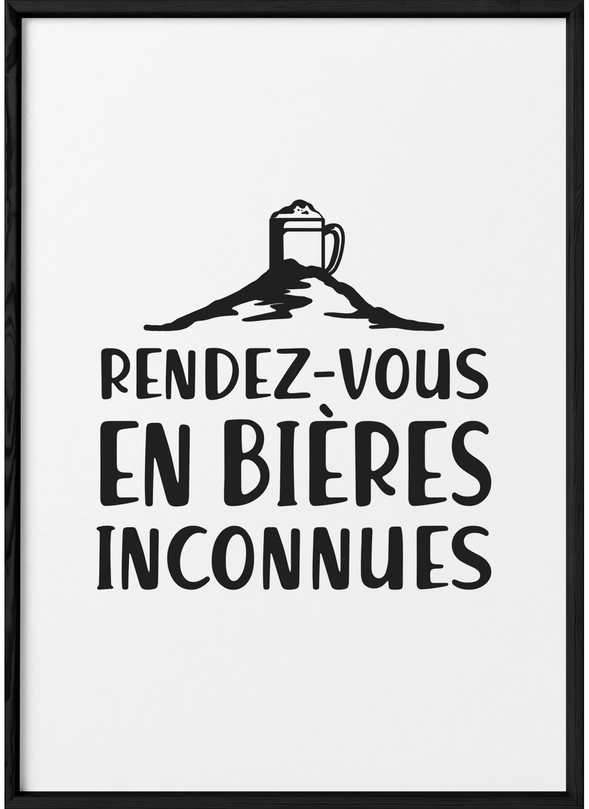 Affiche "Rendez-vous en bières inconnues"