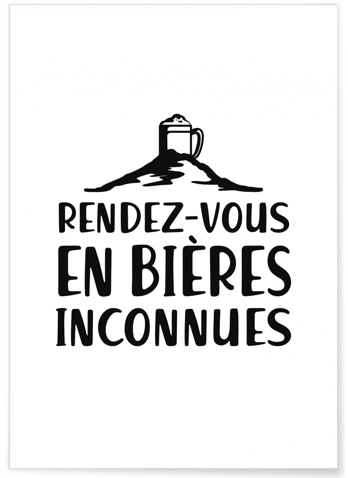 Affiche "Rendez-vous en bières inconnues"