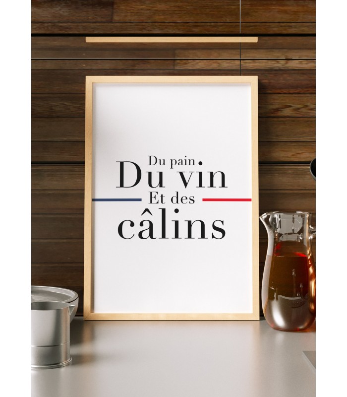 Affiche "Du pain, du vin et des câlins..."