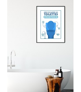 Affiche "Toilettes Propres"