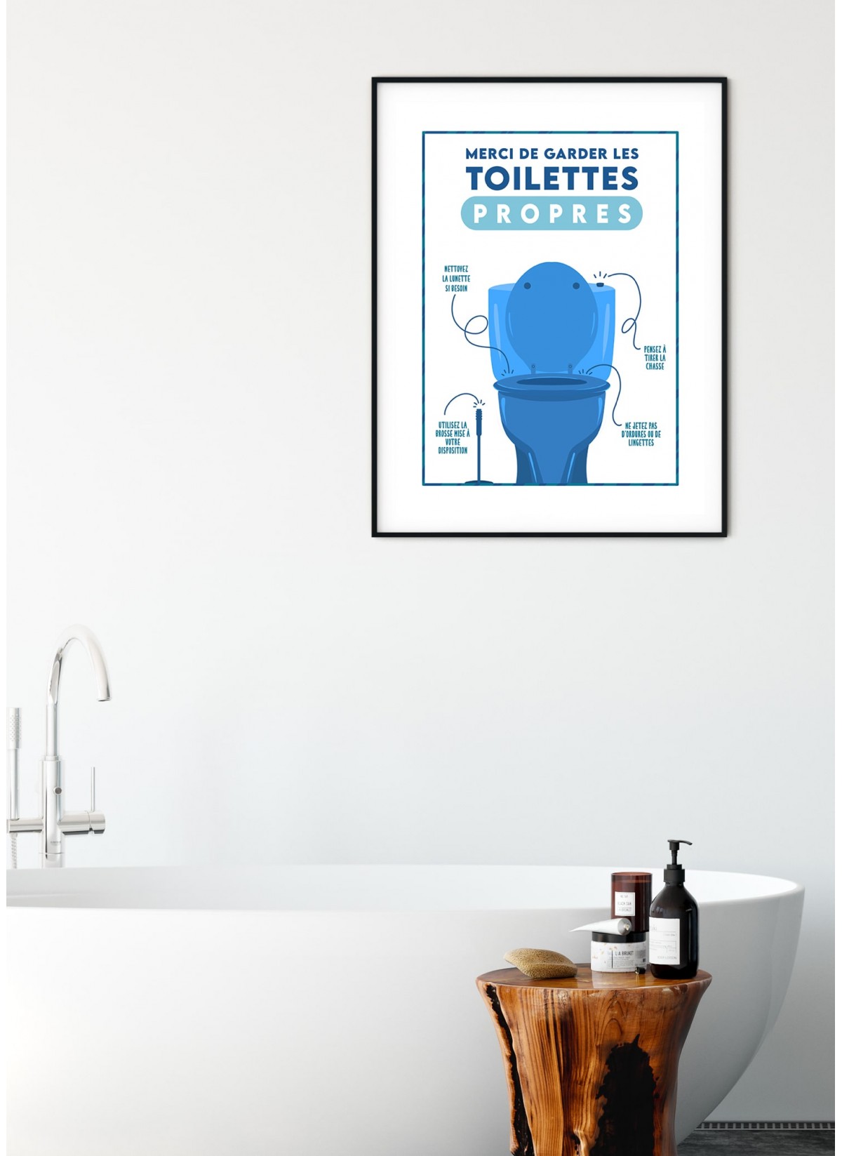 Affiche pour décorer ses toilettes avec humour | L’Afficherie