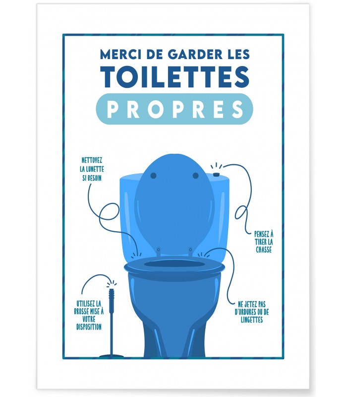 Affiche "Toilettes Propres"