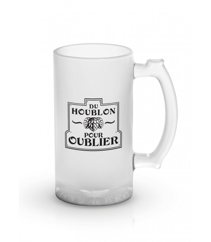 Chope de bière "Du houblon pour oublier"