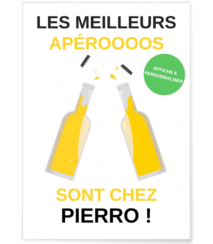 Affiche "Les meilleurs apéros" [personnalisable]