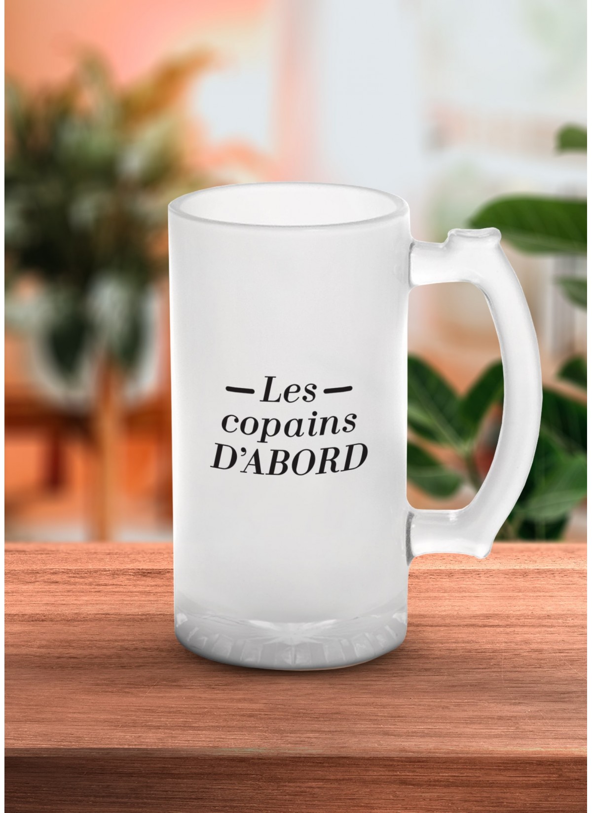 Chope de bière "Les copains d'abord"