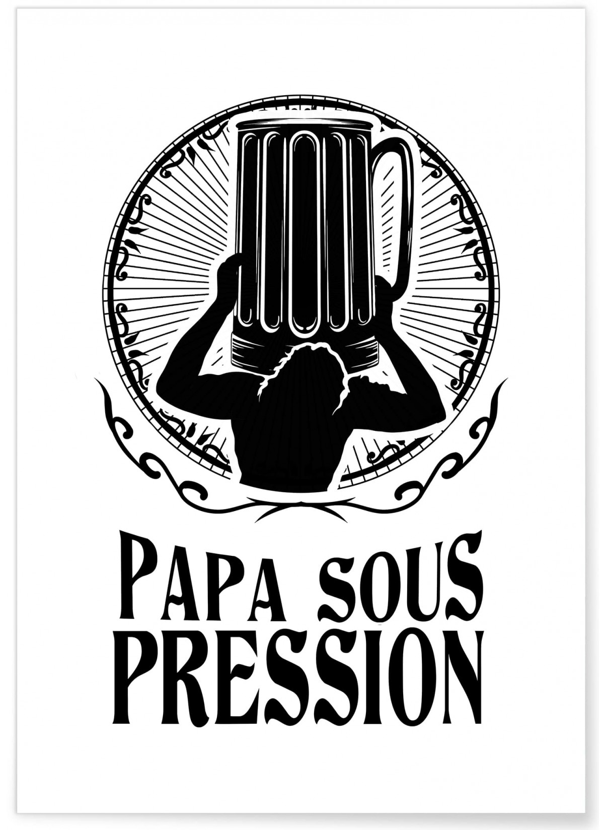 Affiche "Papa sous pression..."