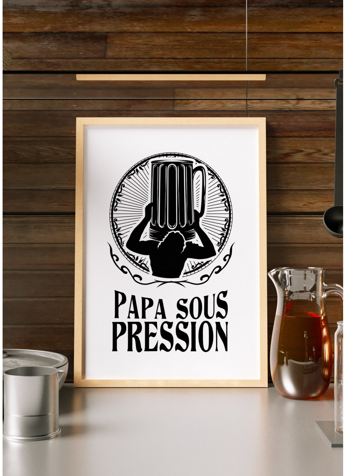 Affiche "Papa sous pression..."
